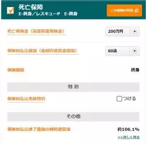 解約払戻金型死亡保険