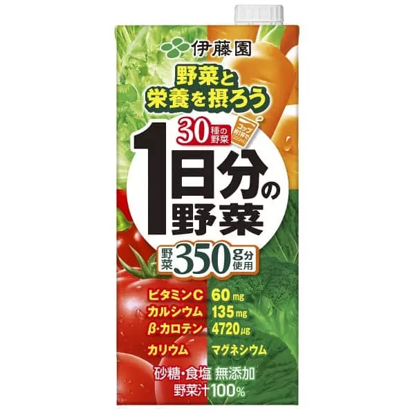 伊藤園『一日分の野菜』の栄養をサプリや健康補助食品で補えるのか比較